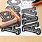 12 Pack: Shadow Alphabet Stickers by Recollections™